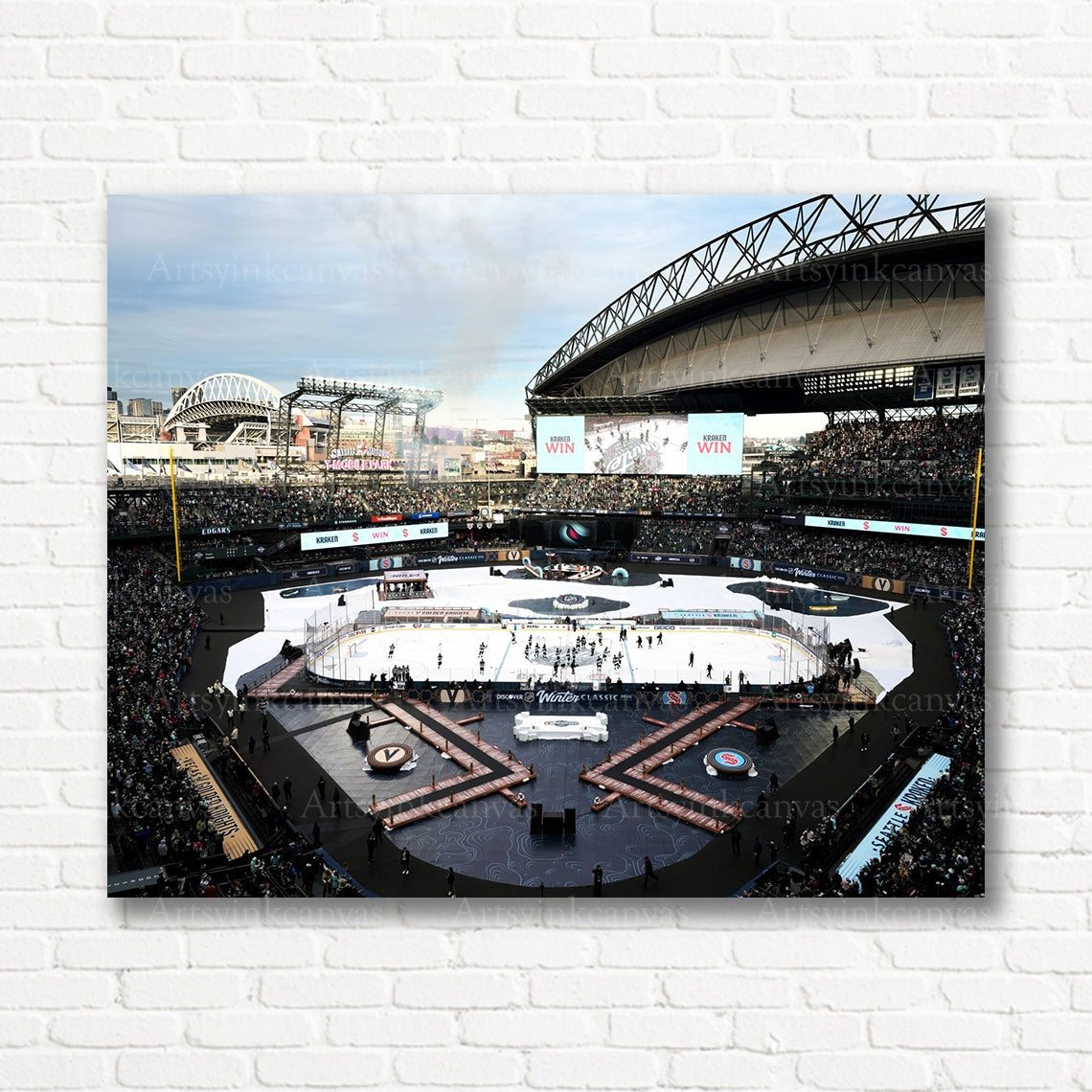 Seattle Kraken vs Vegas Golden Knights Winter Classic canvas print