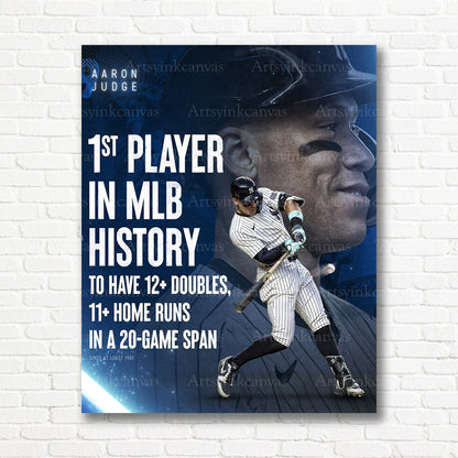 Aaron Judge Yankees record canvas print