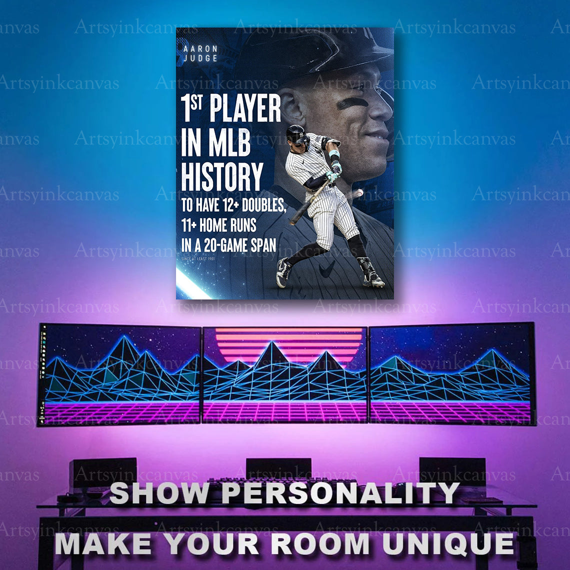 Aaron Judge historic MLB achievement artwork