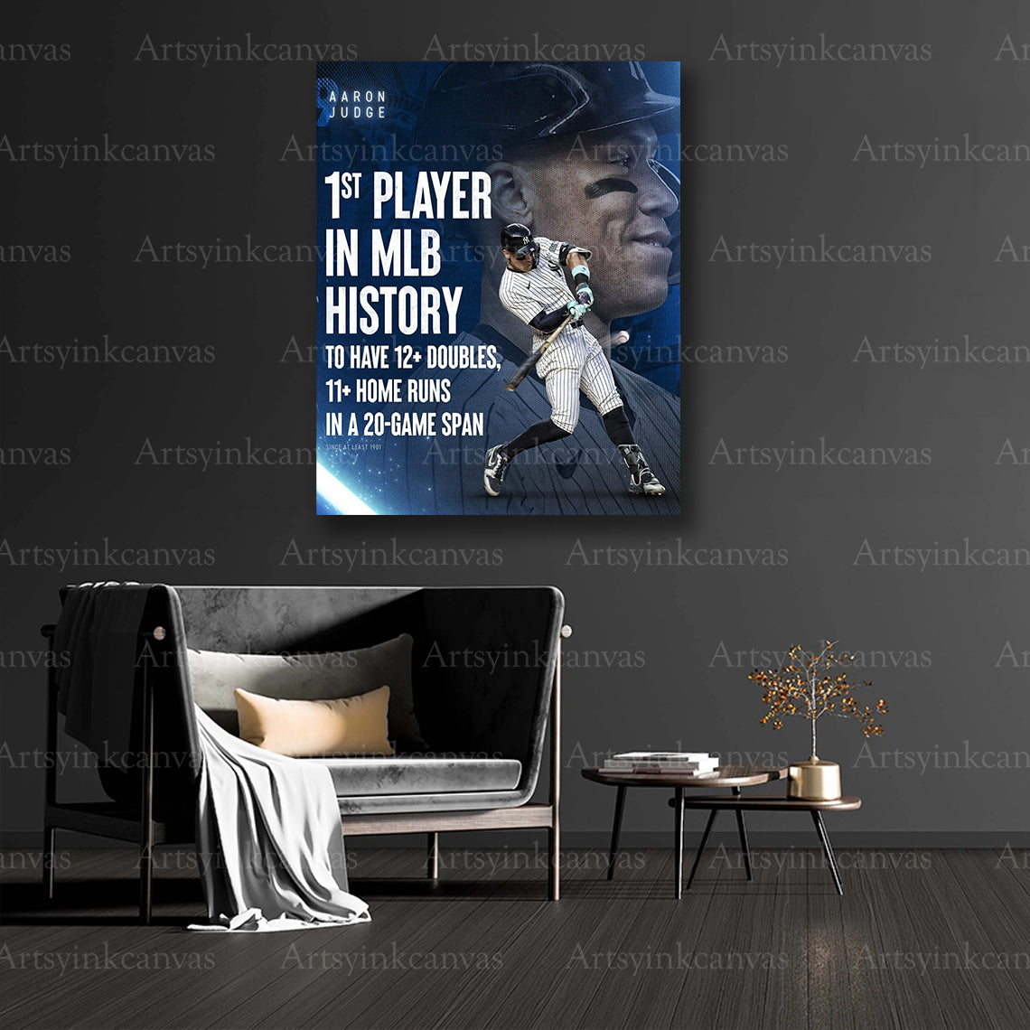 Aaron Judge collector baseball canvas