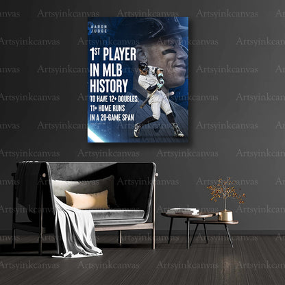 Aaron Judge collector baseball canvas