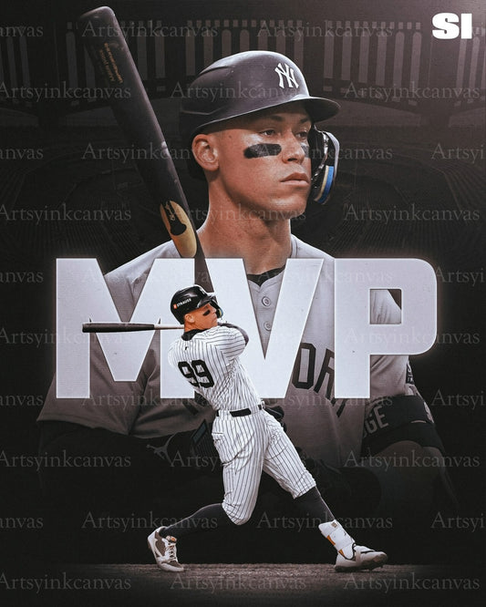 Aaron Judge 2024 American League MVP canvas wall art