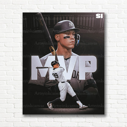 Aaron Judge 2024 AL MVP Yankees canvas print