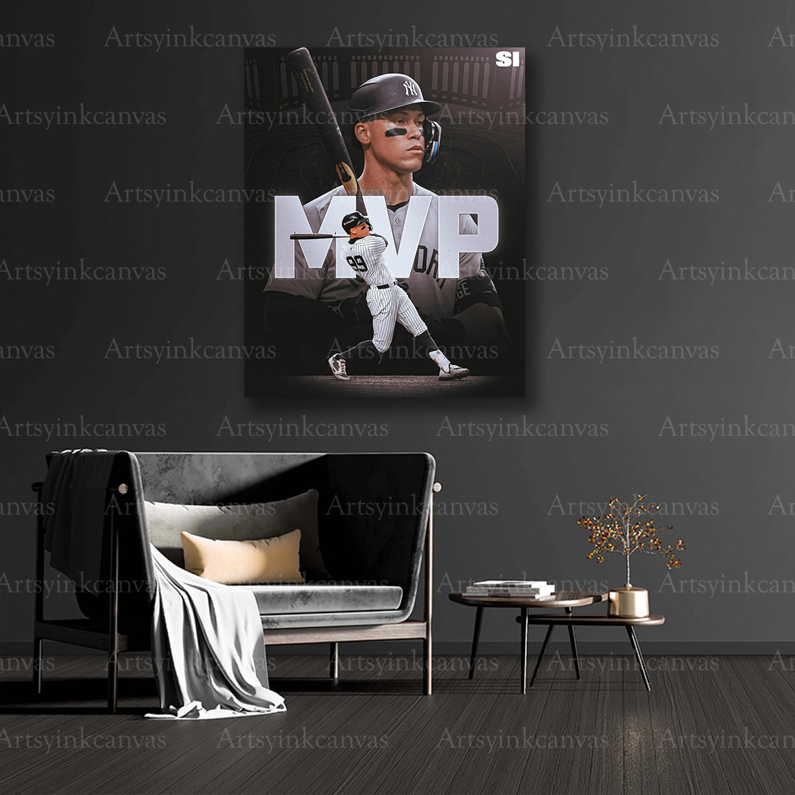 Aaron Judge collector baseball canvas