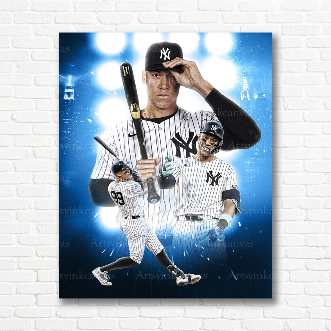 Aaron Judge Yankees postseason collage canvas print