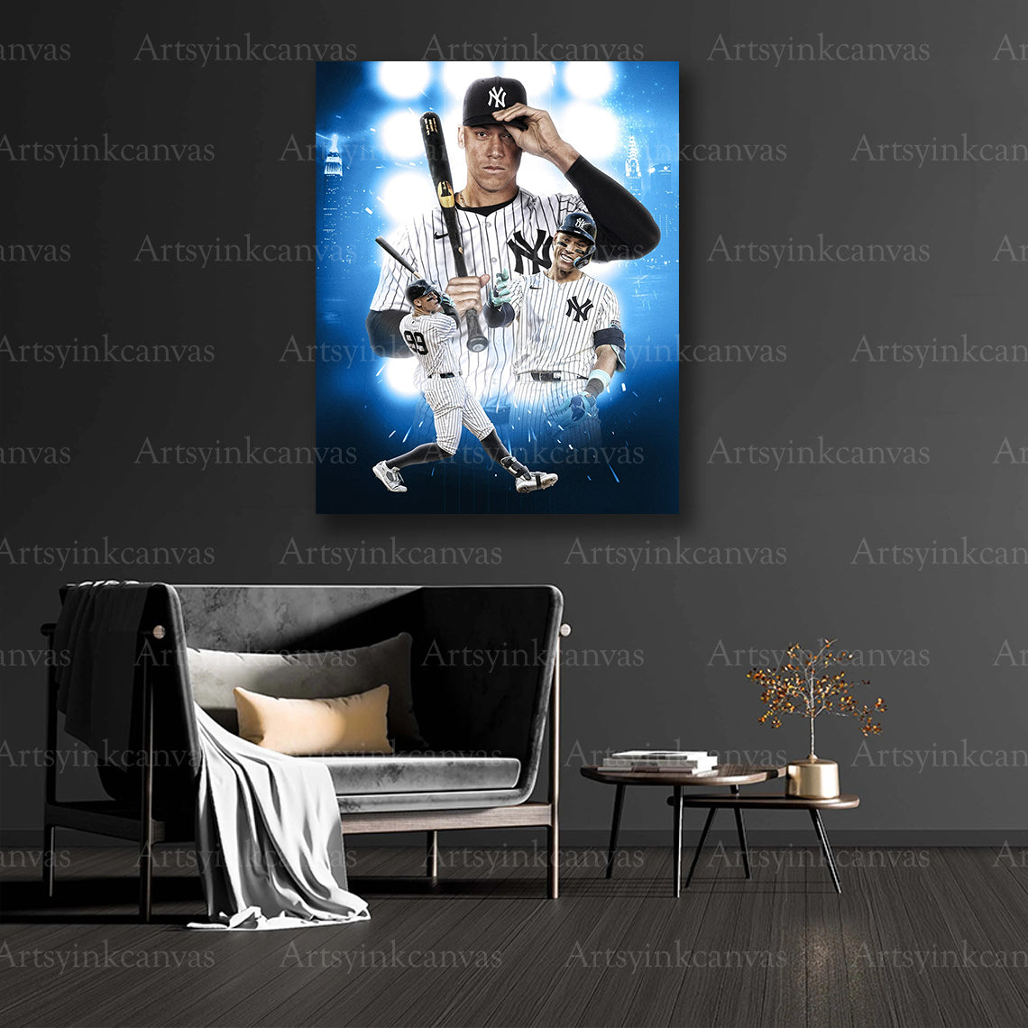 Aaron Judge collector baseball canvas