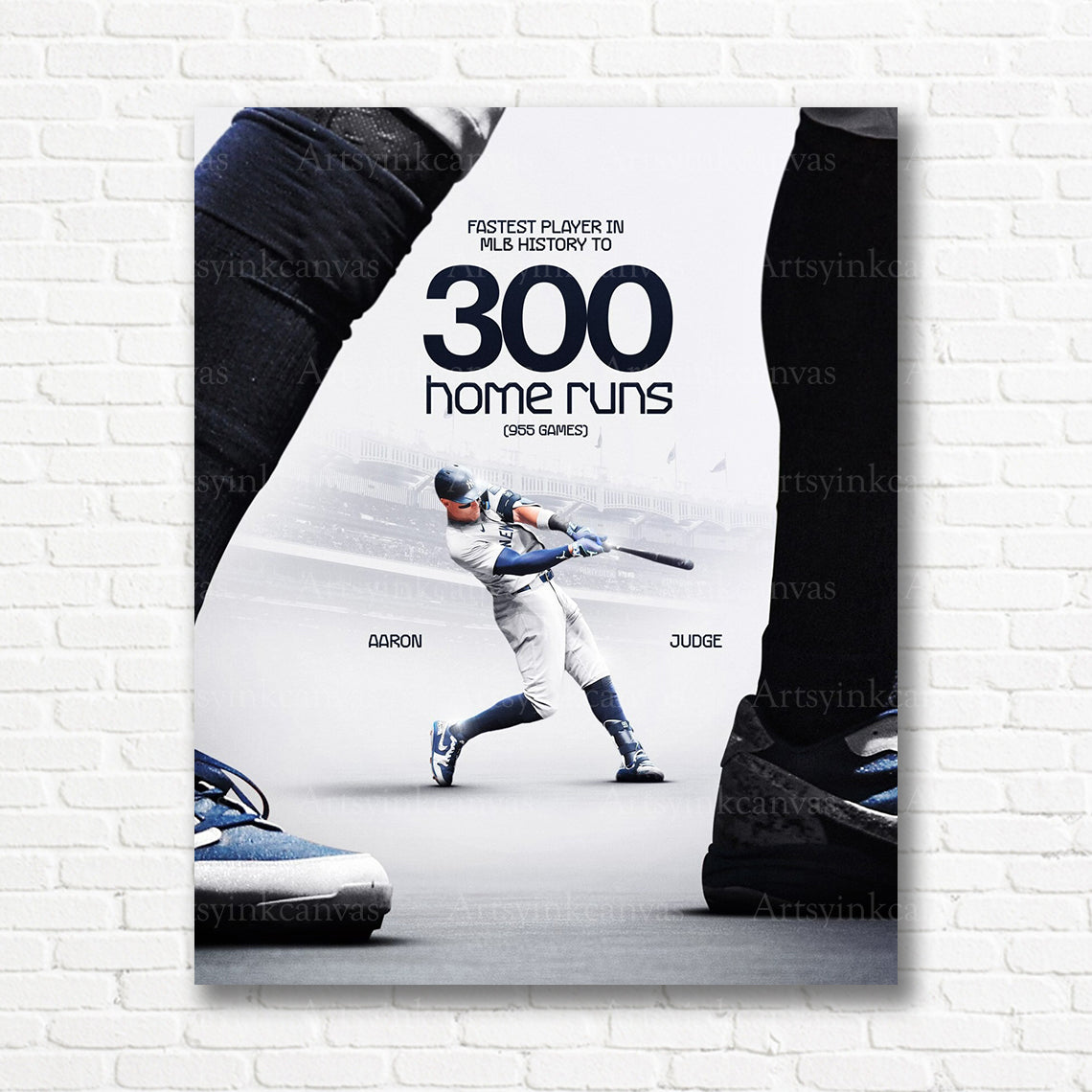 Aaron Judge 300 home run Yankees canvas print