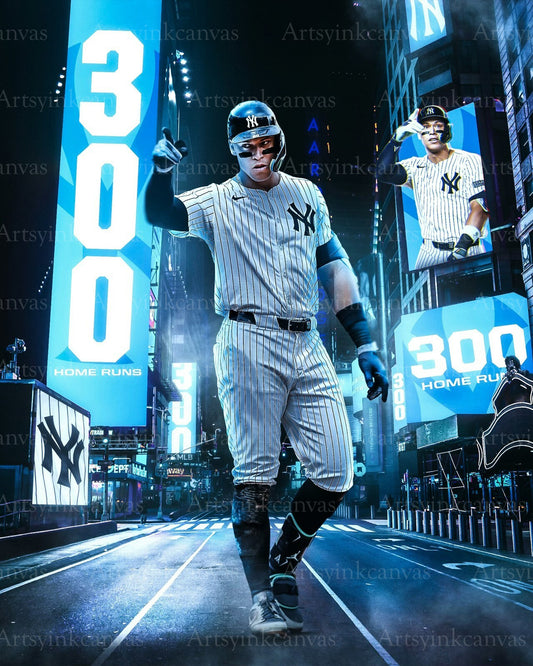 Aaron Judge 300 Career Home Runs New York Yankees canvas wall art