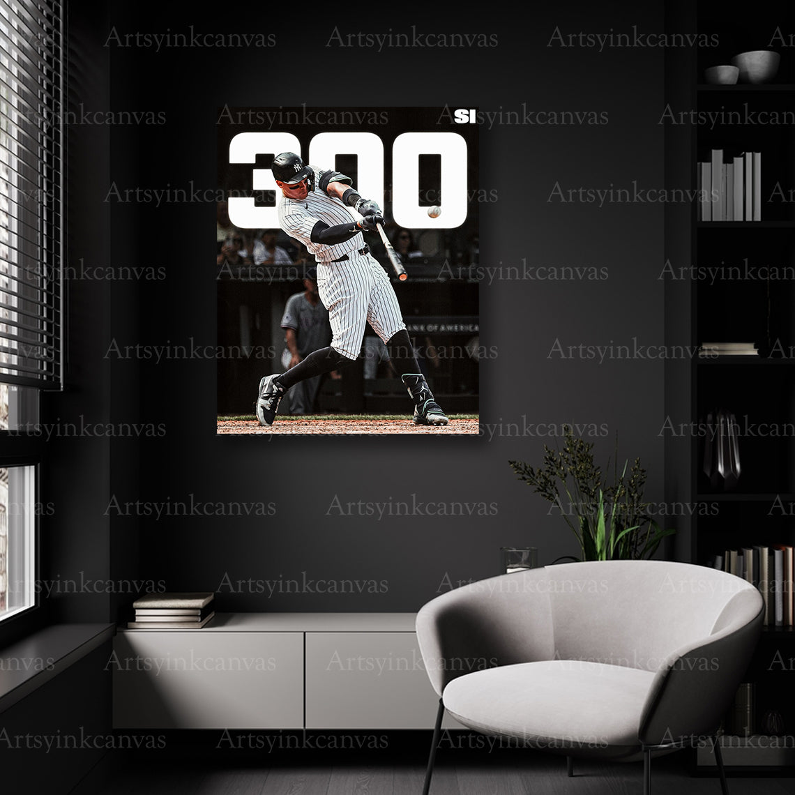 Yankees Aaron Judge milestone baseball wall decor