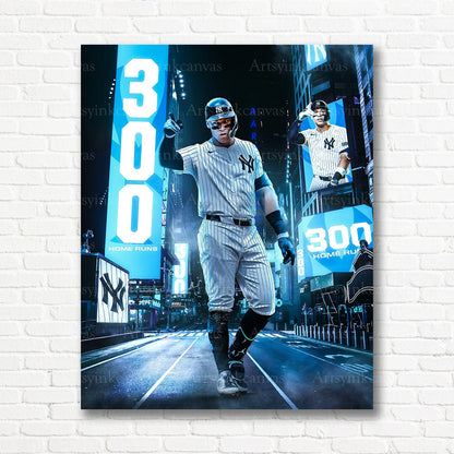 Aaron Judge 300 home run milestone Yankees canvas print