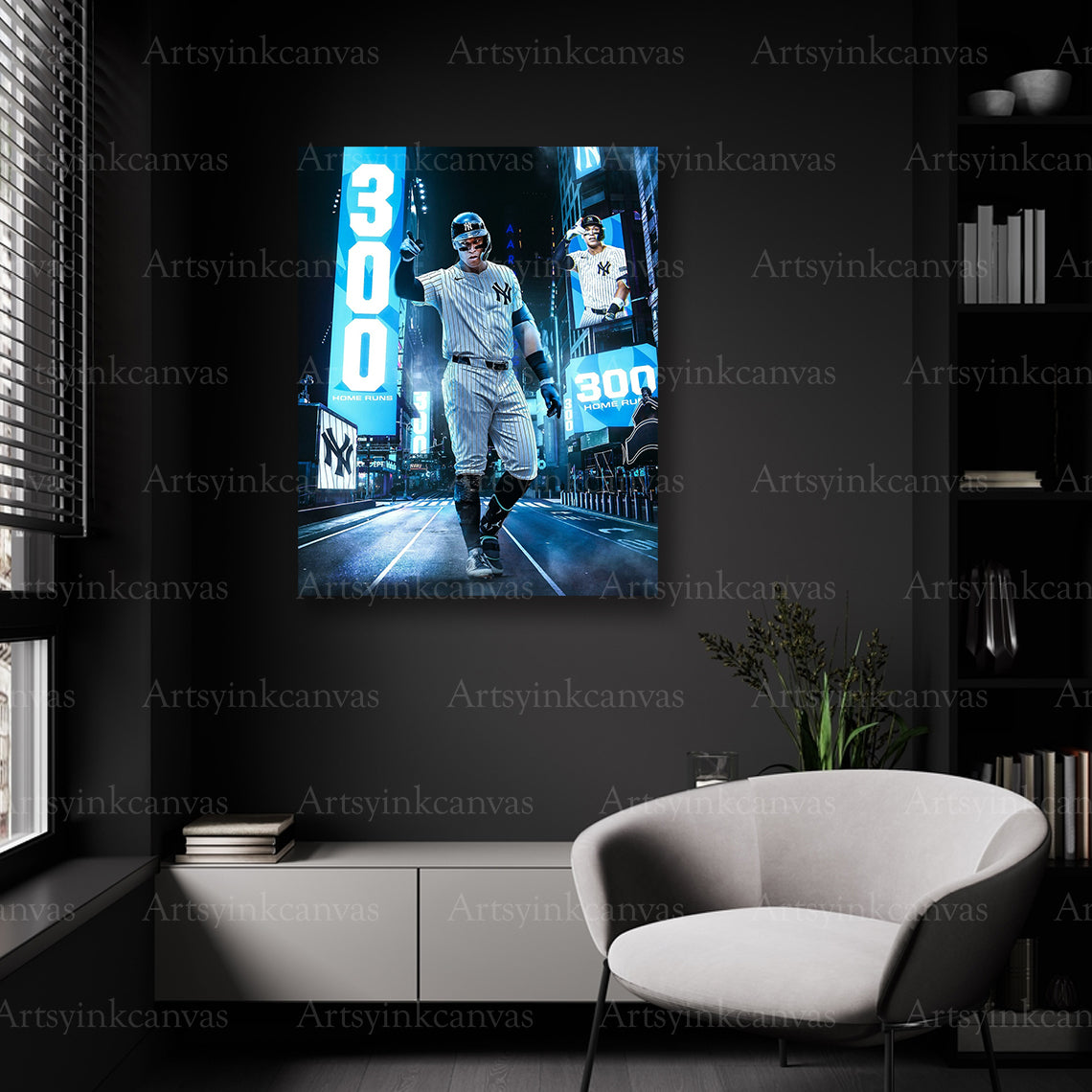 Aaron Judge historic home run milestone wall decor