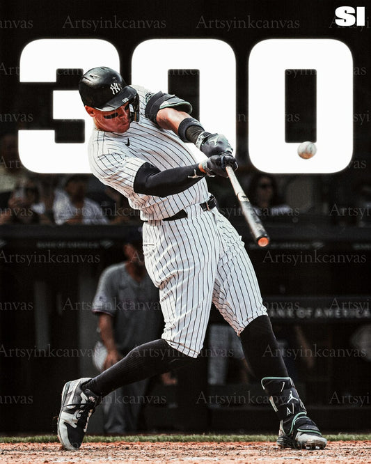 Aaron Judge 300 Career Home Runs New York Yankees canvas wall art