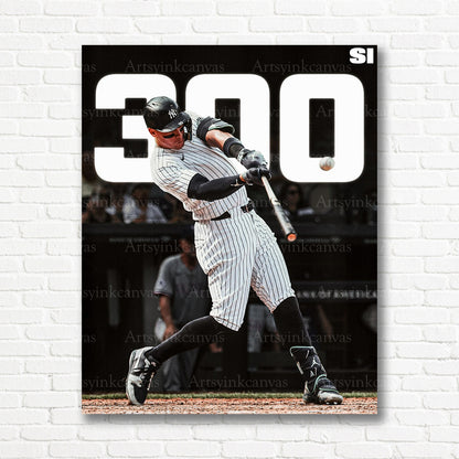 Aaron Judge 300 home run milestone Yankees canvas print