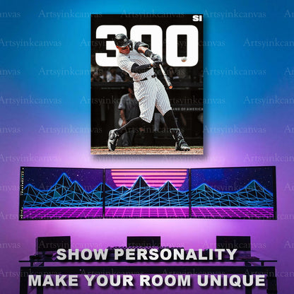 Aaron Judge New York Yankees 300 career home runs artwork