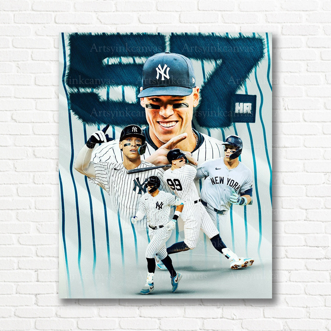 Aaron Judge Yankees home run collage canvas print