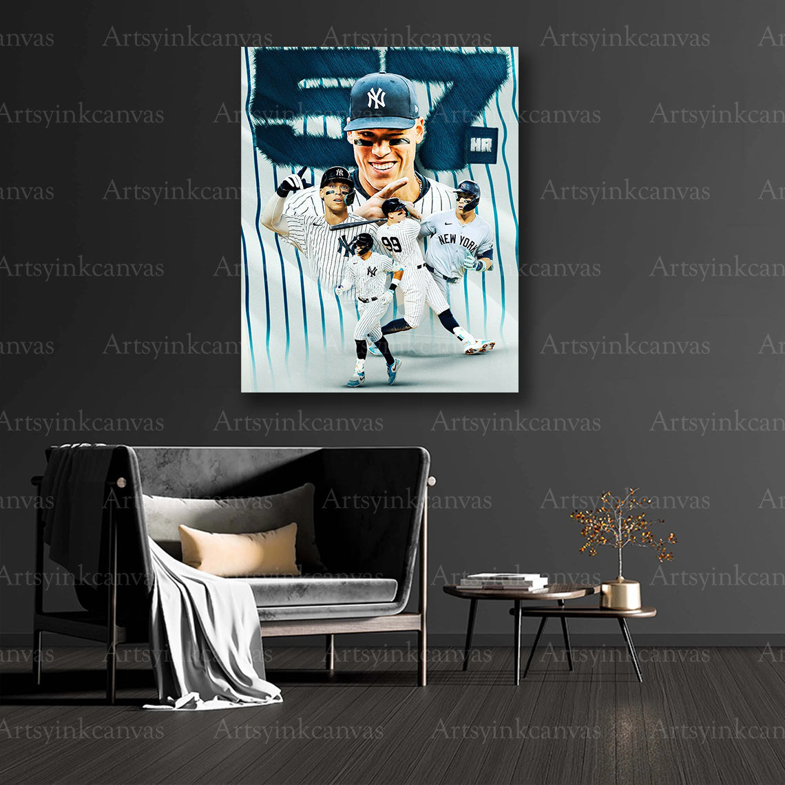 Aaron Judge collector baseball canvas
