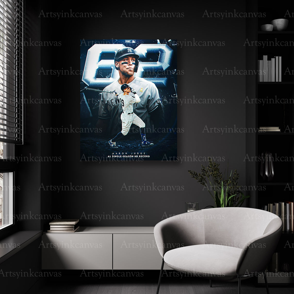New York Yankees home run record wall decor