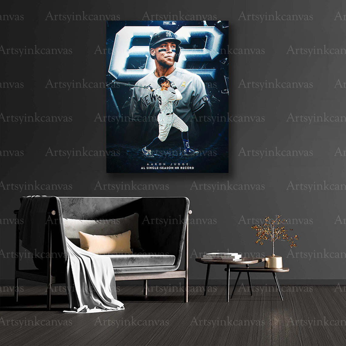 Aaron Judge collector baseball canvas