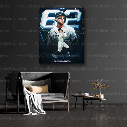Aaron Judge collector baseball canvas