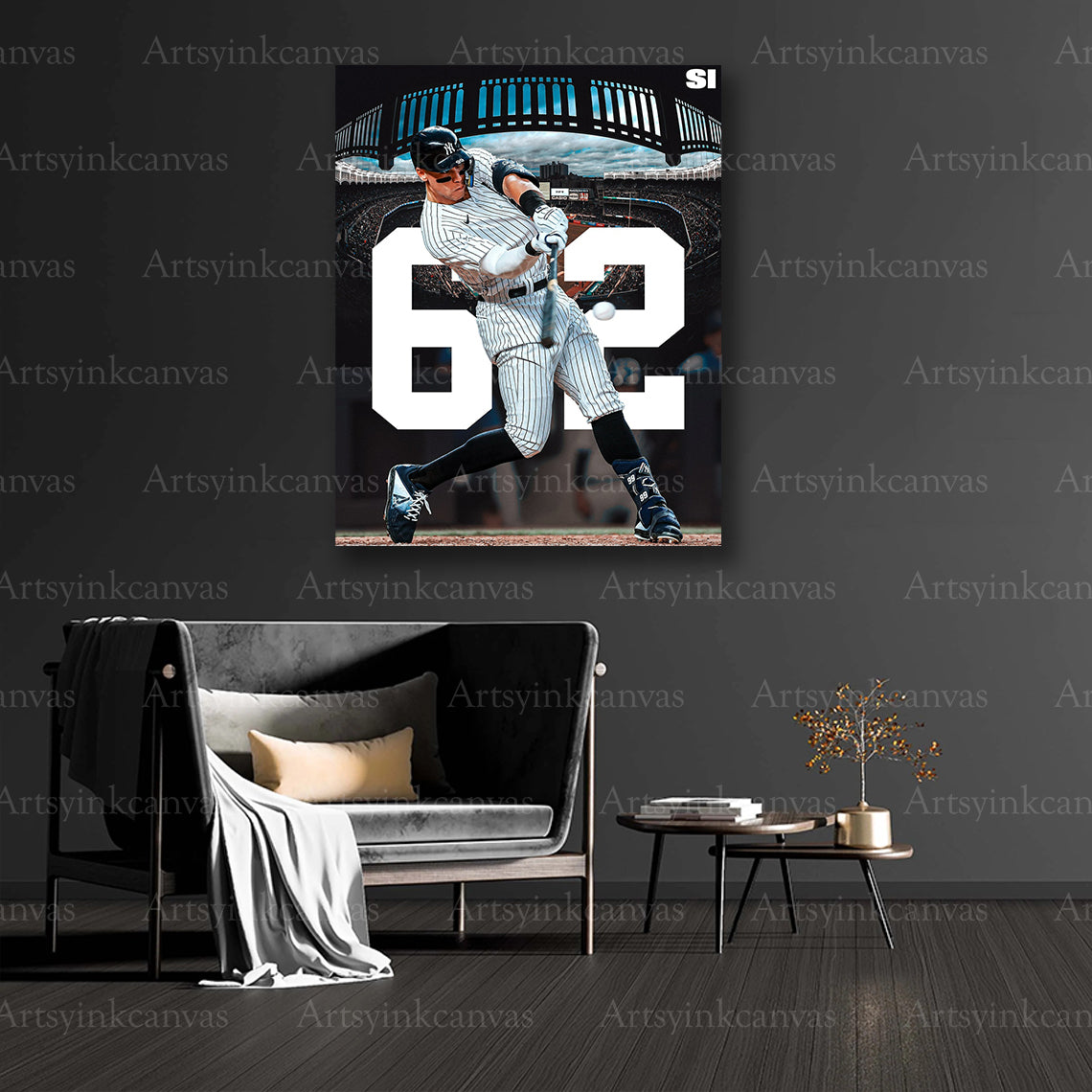 Aaron Judge collector baseball canvas