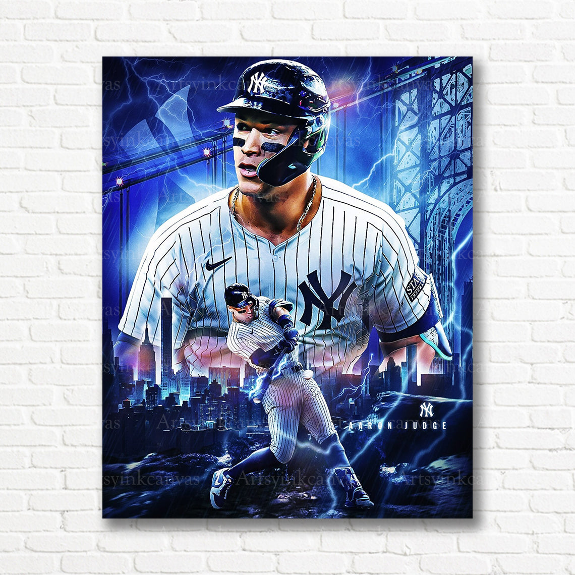Aaron Judge Yankees home run collage canvas print