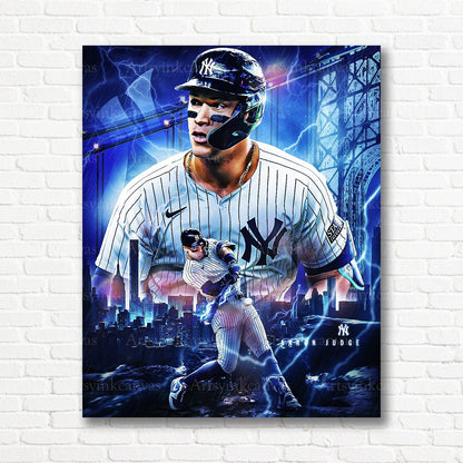 Aaron Judge Yankees home run collage canvas print
