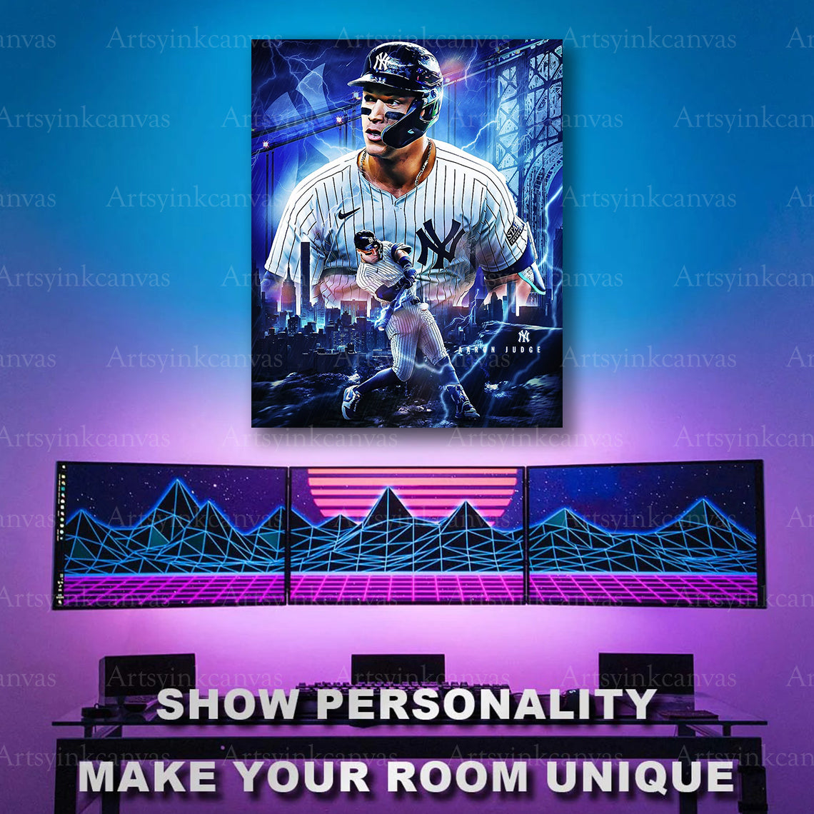 Aaron Judge home run baseball artwork