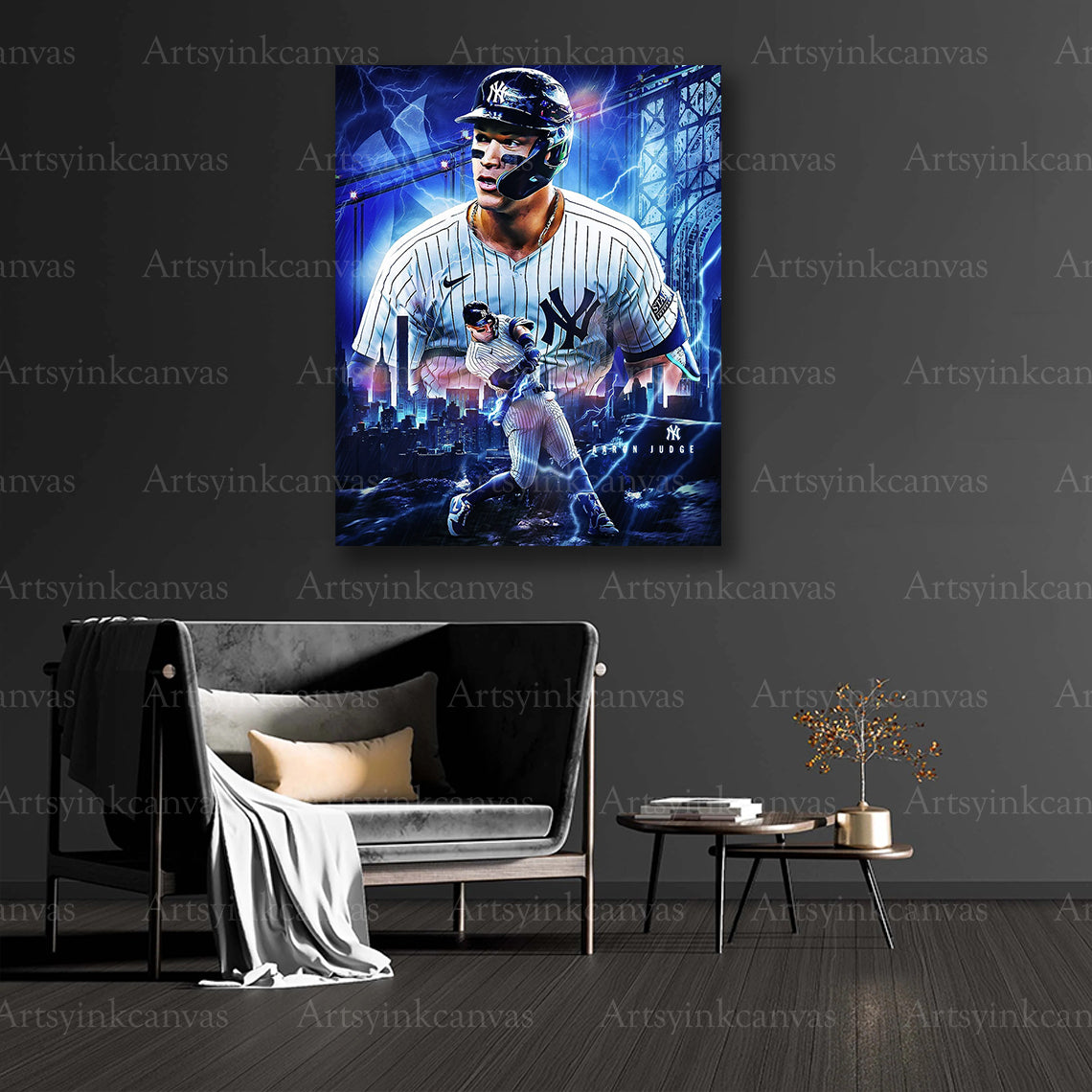 Aaron Judge collector baseball canvas