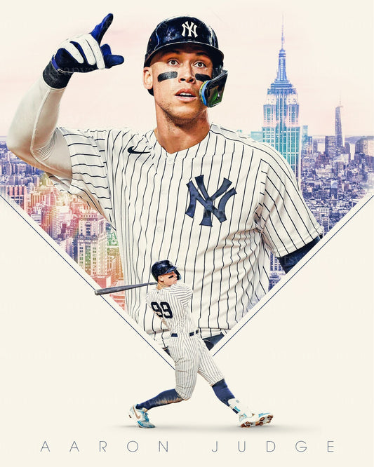 Aaron Judge New York City collage canvas wall art