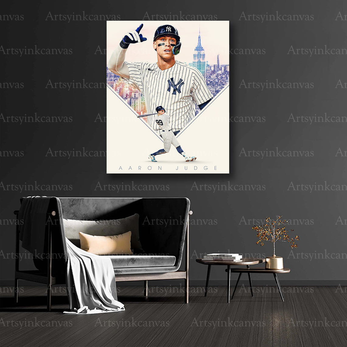 Aaron Judge collector baseball canvas