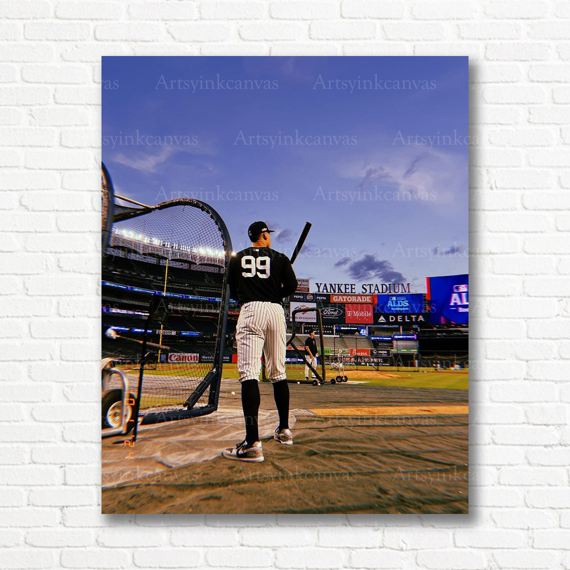 Aaron Judge Yankees batting practice canvas print
