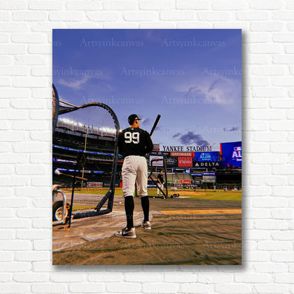 Aaron Judge Yankees batting practice canvas print
