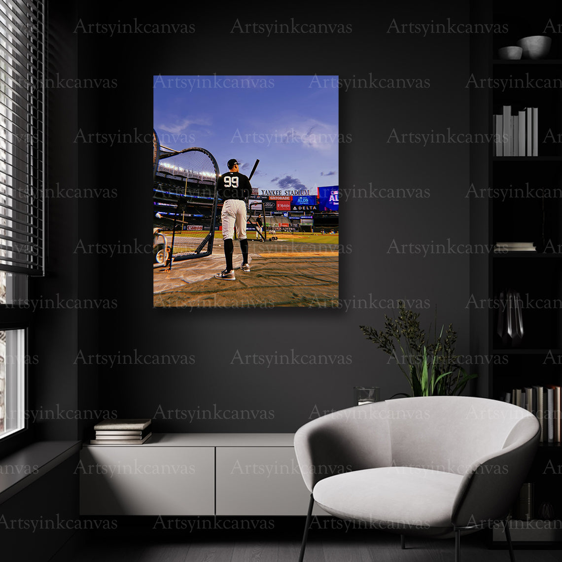 New York Yankees batting practice wall decor