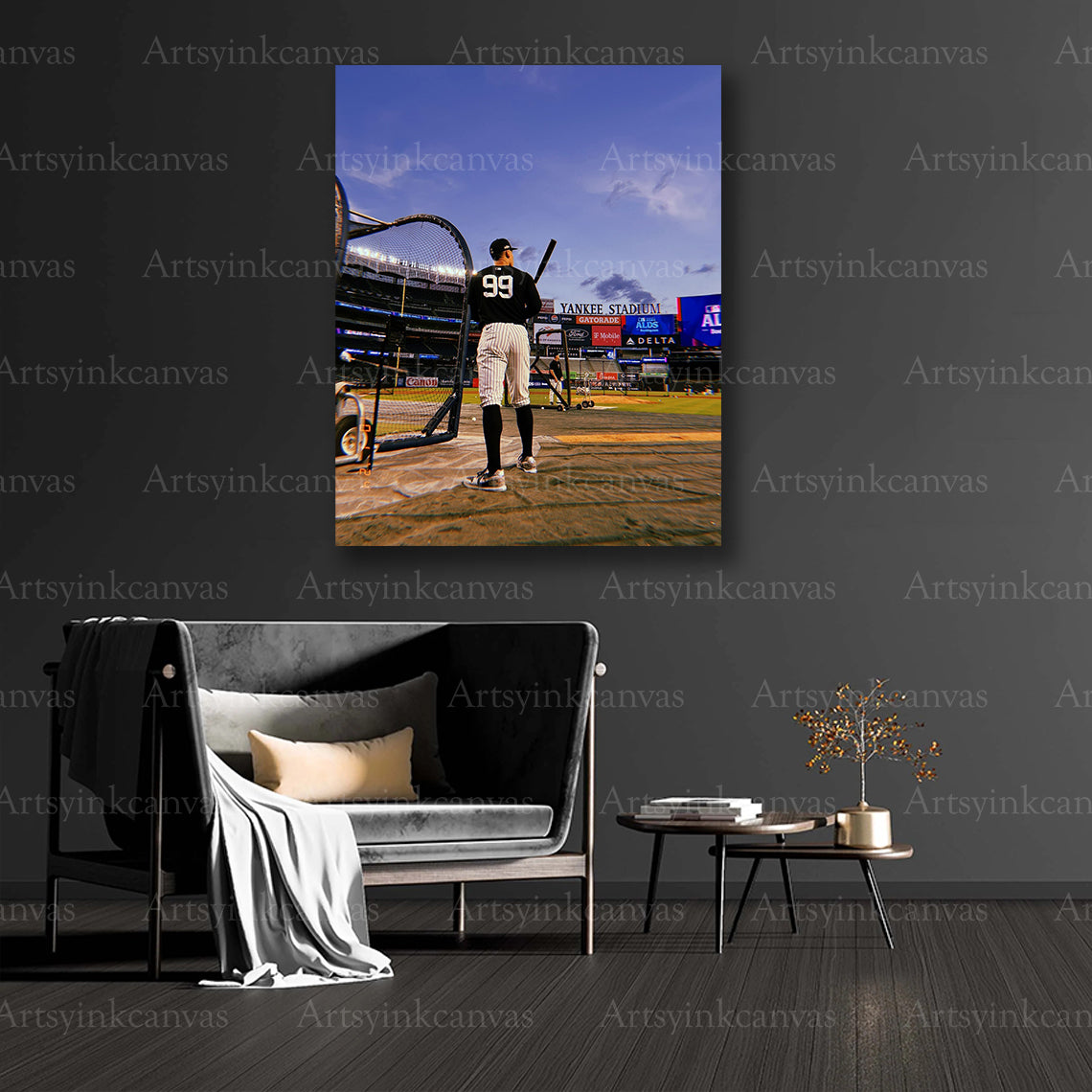 Aaron Judge collector baseball canvas