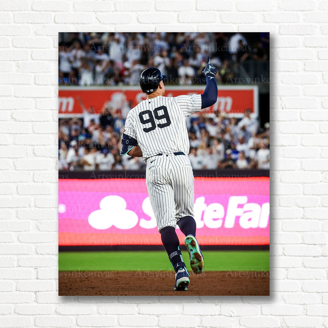 Aaron Judge Yankees crowd celebration canvas print
