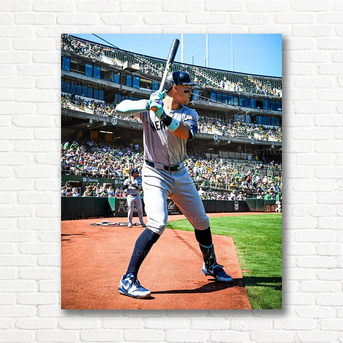 Aaron Judge Yankees batting stance canvas print