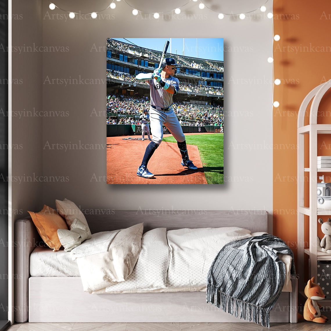 Premium Aaron Judge Yankees batting canvas art