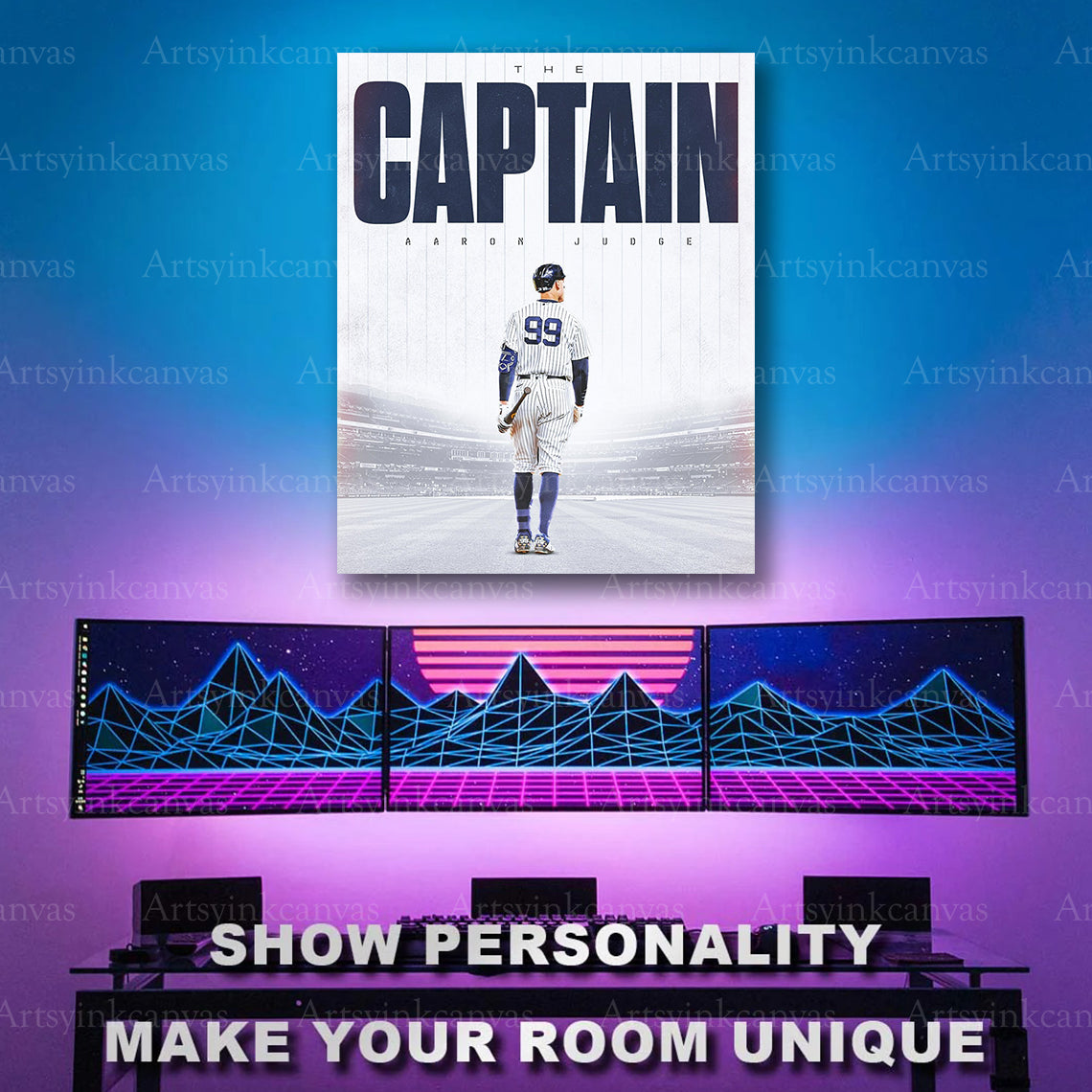Aaron Judge captain baseball artwork