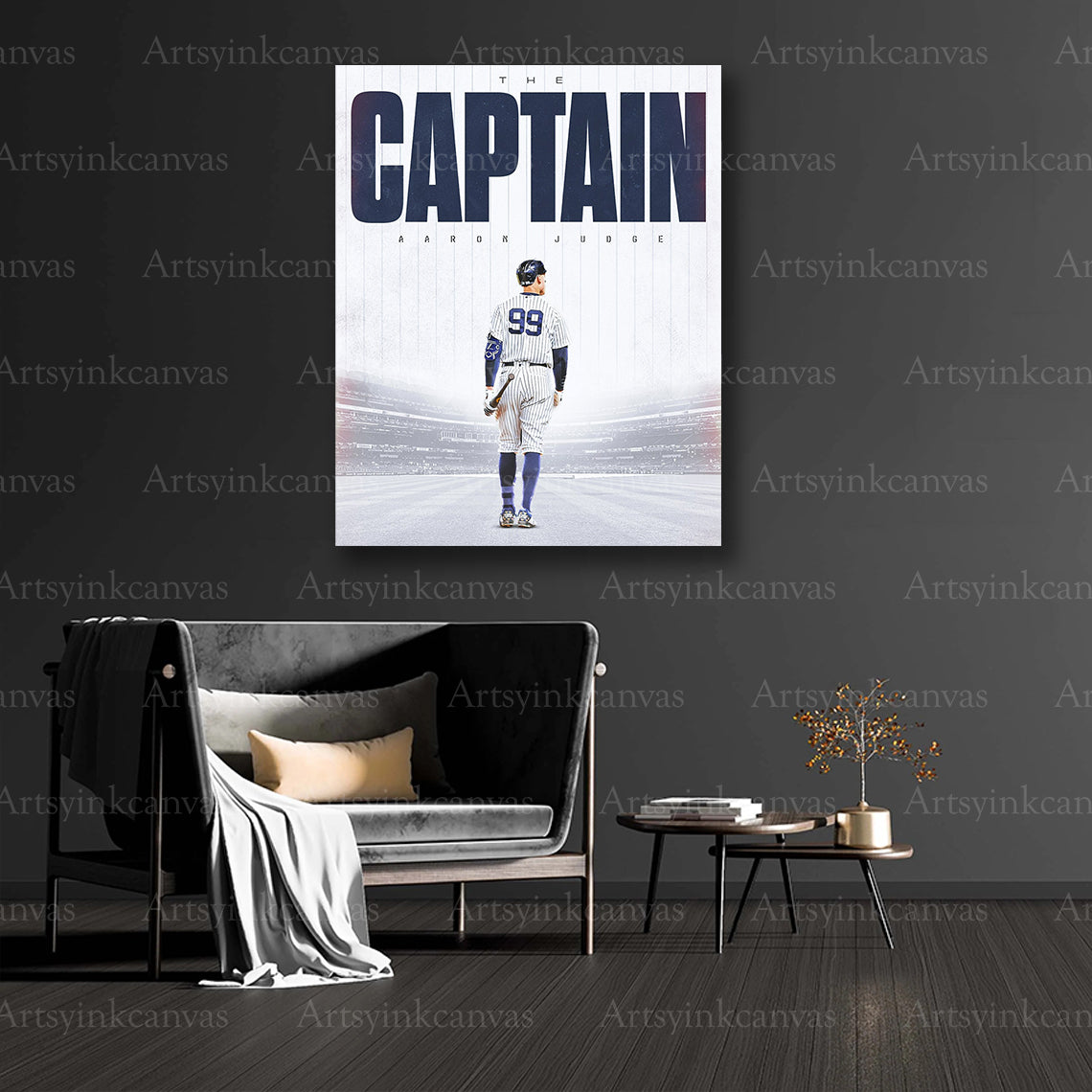 Aaron Judge collector baseball canvas