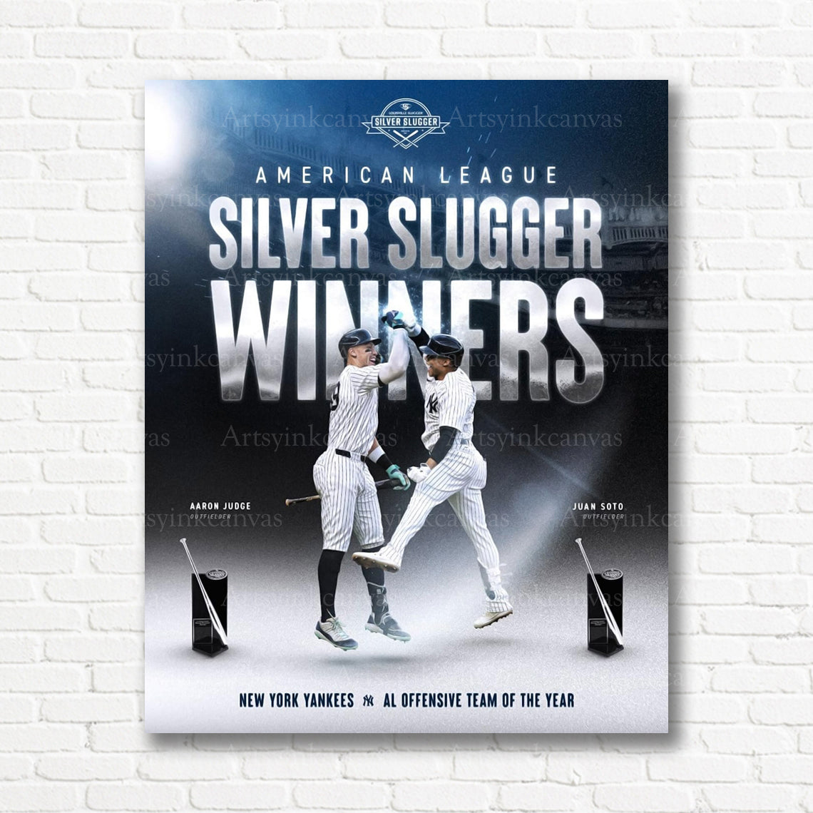 Aaron Judge Juan Soto Silver Slugger canvas print