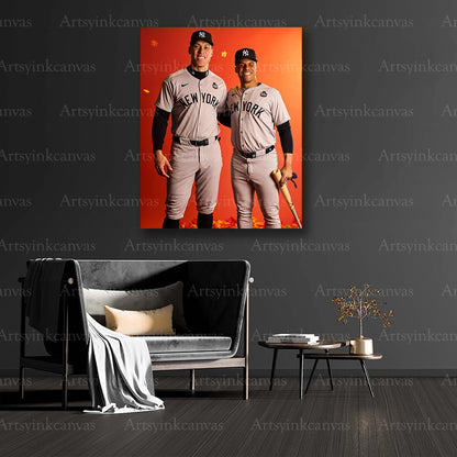 Aaron Judge Juan Soto collector baseball canvas