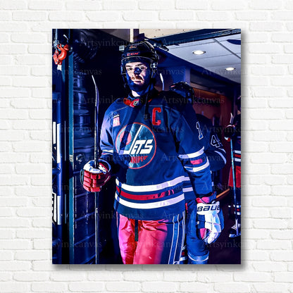 Adam Lowry Jets player entrance canvas print
