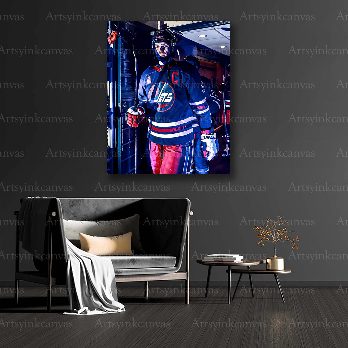 Adam Lowry hockey collector canvas art