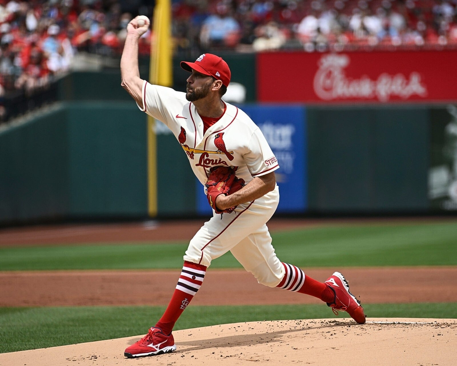 Adam Wainwright pitching mound canvas wall art