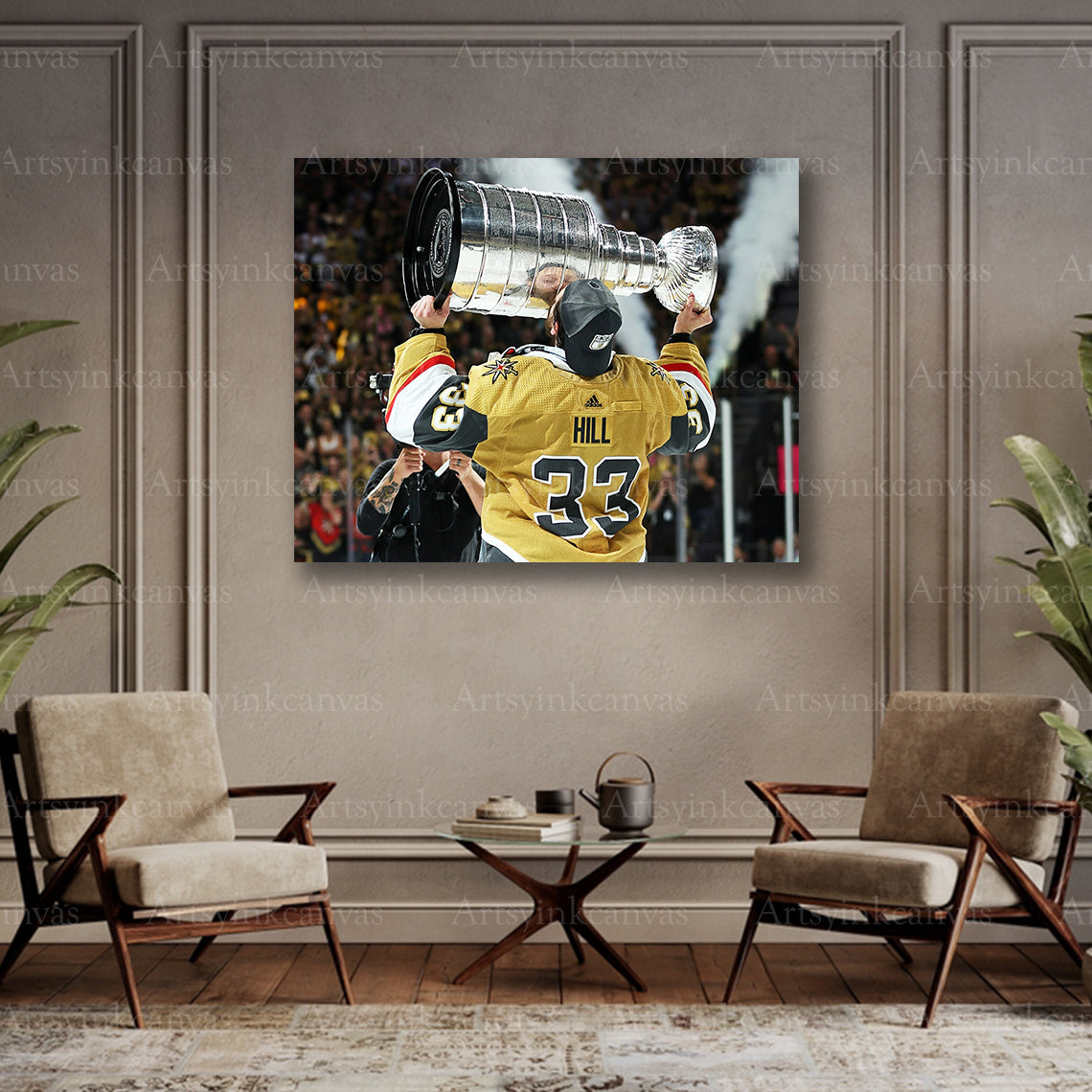 Adin Hill collector hockey canvas art