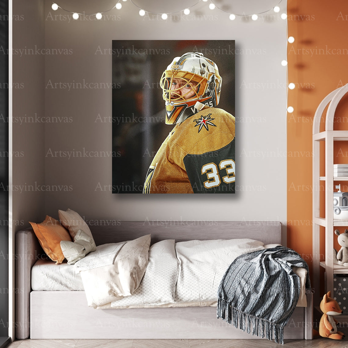 Premium Adin Hill hockey canvas print