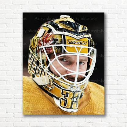 Adin Hill goalie mask canvas print