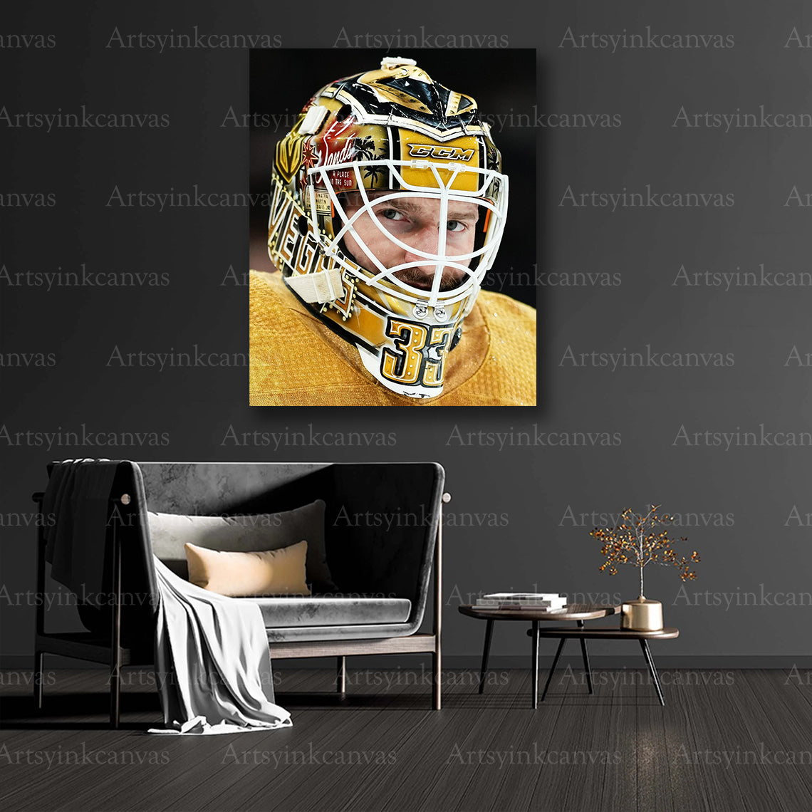 Adin Hill collector hockey canvas art