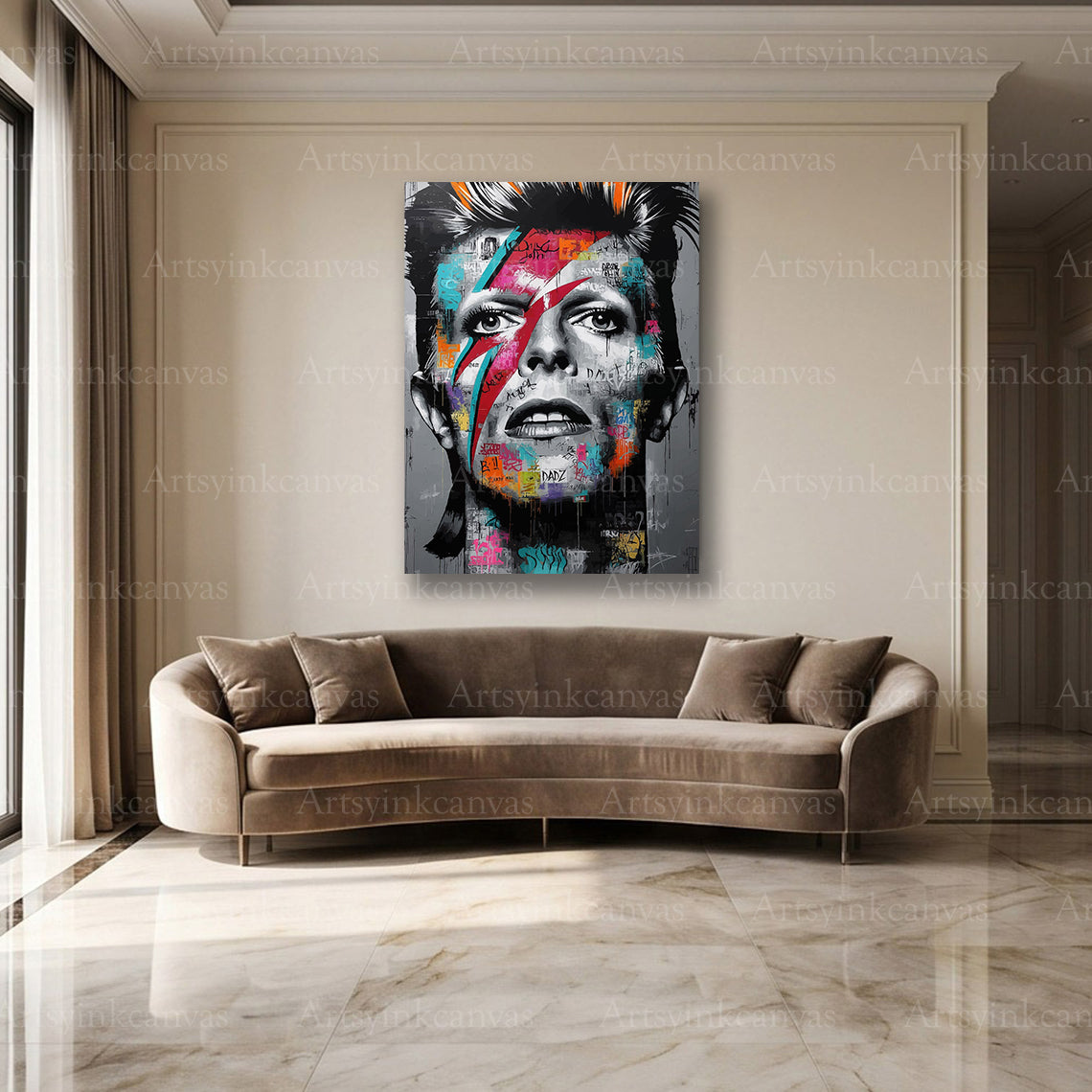 Aladdin Sane rock star street art wall decor