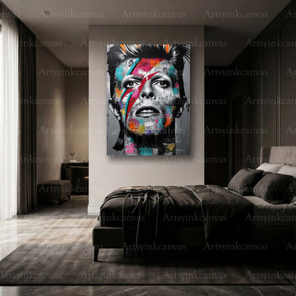 Premium David Bowie graffiti music wall art
